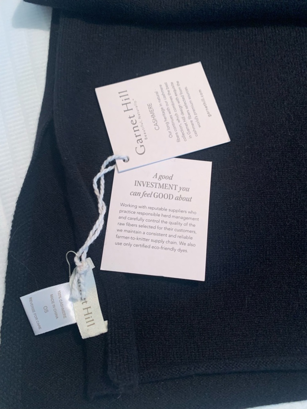 Cashmere Wrap - Best of Garnet Hill - DIMENSIONS:  86" Lx 27" W - NWT